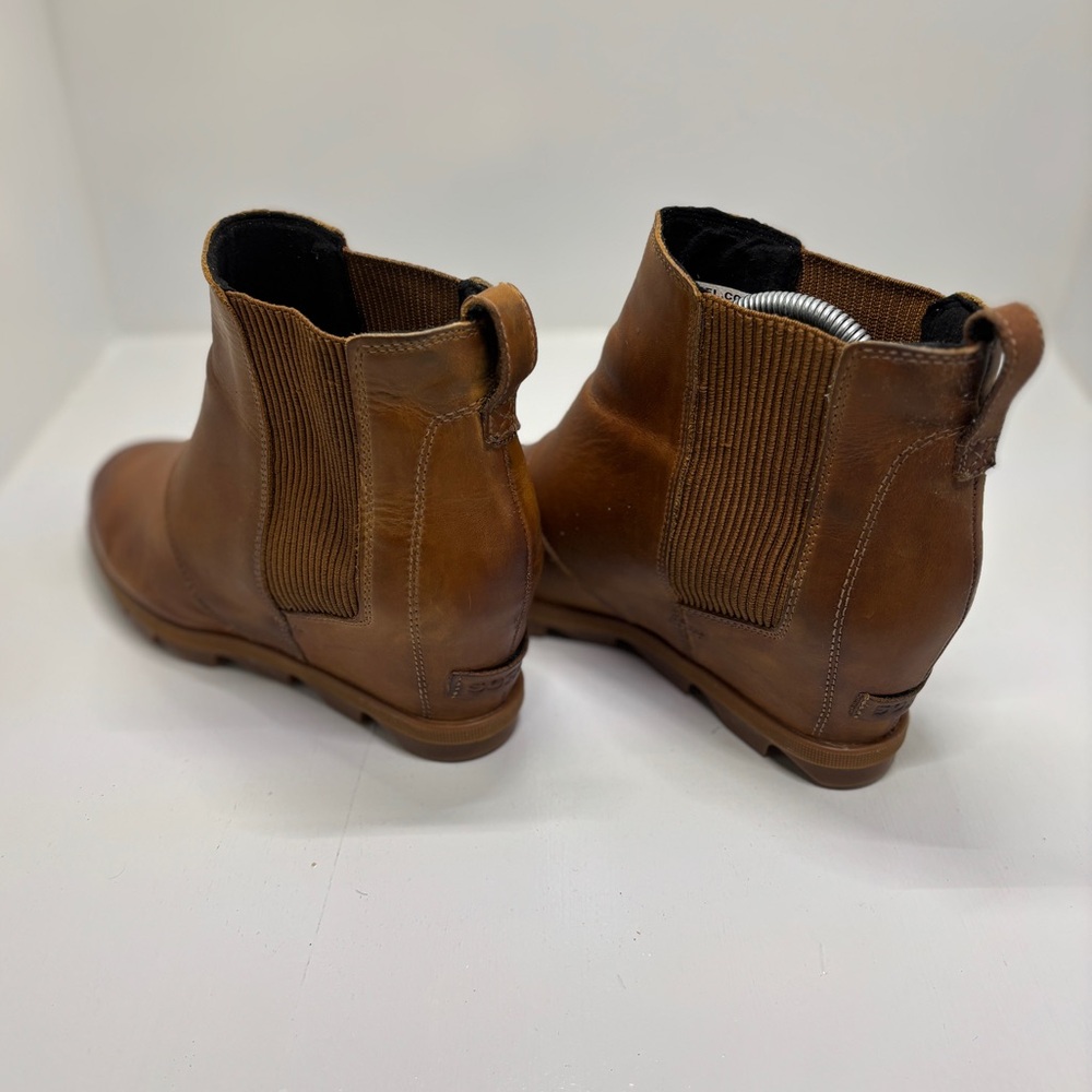 Sorel NL3022 Leather Chelsea Boots Brown Waterproof Lug Sole Women’s 10.5 - Picture 5 of 15